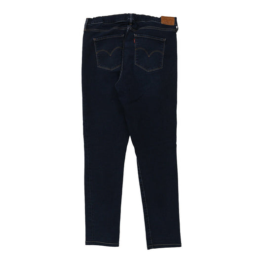 Vintage Elasticated Waist Levis Jeans - 34W UK 14 Dark Wash Cotton