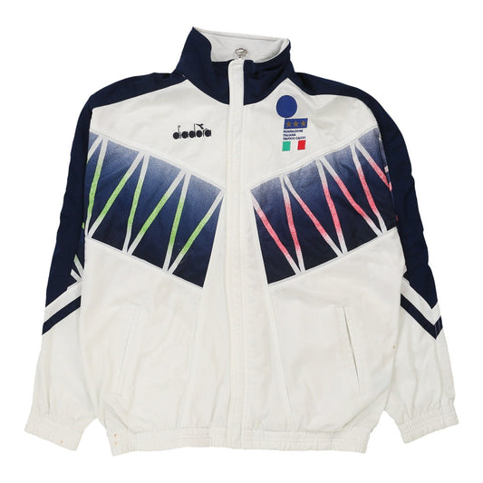 Vintage white Italy Diadora Track Jacket - mens x-large