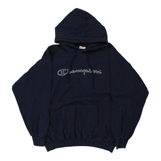 Vintage navy Champion Hoodie - mens xx-large
