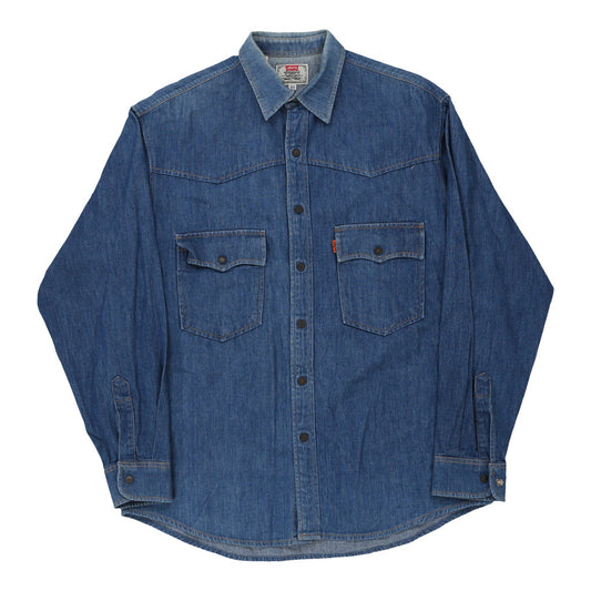 Vintage blue Orange Tab Levis Denim Shirt - mens large