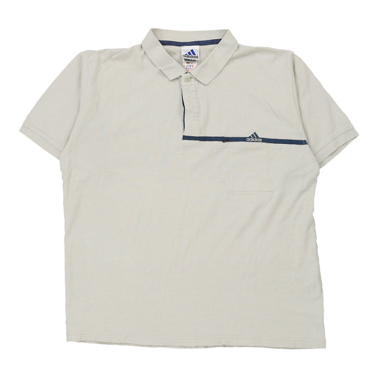 Vintage grey Adidas Polo Shirt - mens large