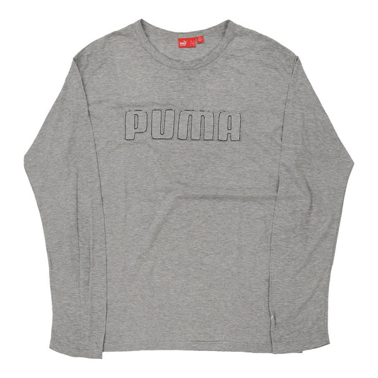 Vintage grey Puma Long Sleeve T-Shirt - mens small