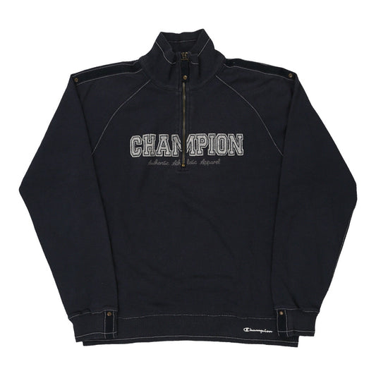 Vintage navy Champion 1/4 Zip - mens medium