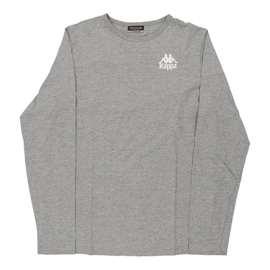Vintage grey Training Kappa Long Sleeve T-Shirt - mens large