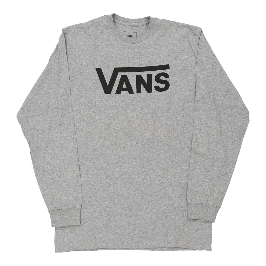 Vintage grey Vans Long Sleeve T-Shirt - mens medium