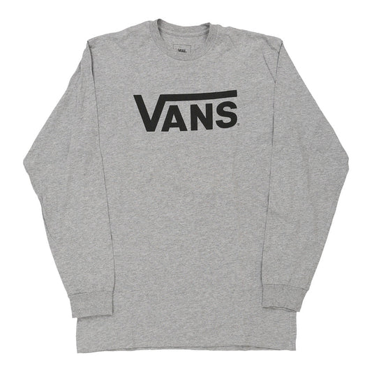 Vintage grey Vans Long Sleeve T-Shirt - mens medium