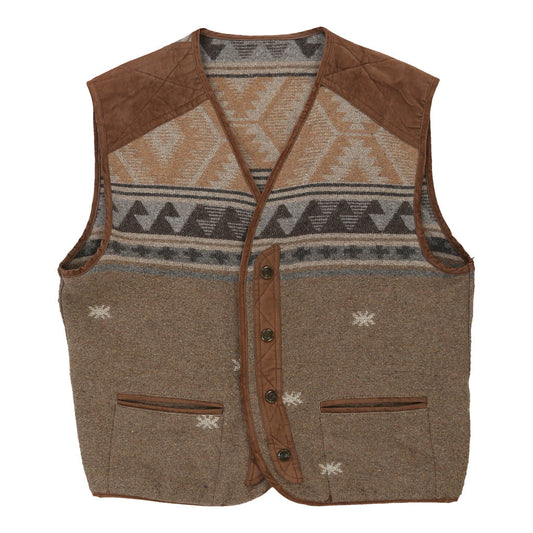 Vintage brown Unbranded Gilet - mens large