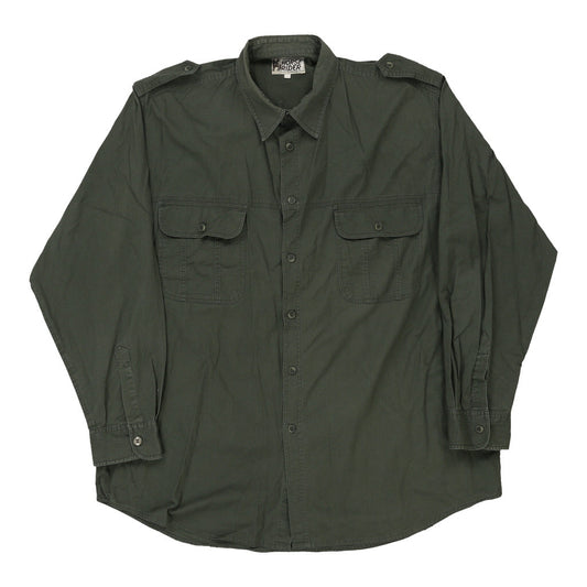 Vintage khaki Horse Rider Shirt - mens x-large