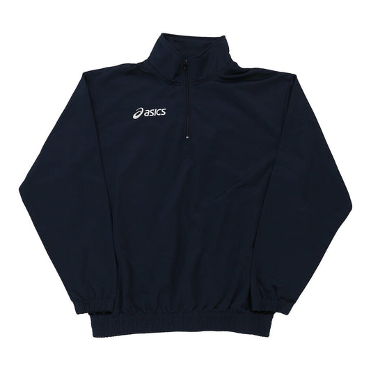 Vintage Age 14-15 Asics 1/4 Zip - XL Navy Polyester