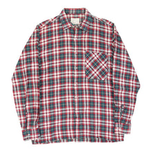  Unbranded Checked Flannel Shirt - Medium Red Cotton - Thrifted.com