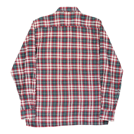 Unbranded Checked Flannel Shirt - Medium Red Cotton - Thrifted.com