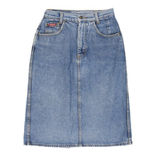  Carrera Denim Skirt - 26W UK 6 Blue Cotton - Thrifted.com