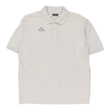  Kappa Polo Shirt - XL White Cotton - Thrifted.com