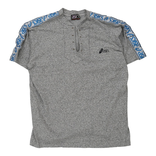 Vintage grey Asics T-Shirt - mens medium