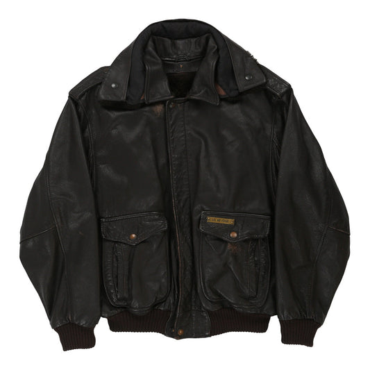 Vintage black U.S. Air Force Leather Jacket - mens large