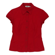  Vintage red Moschino Jeans Short Sleeve Shirt - womens medium
