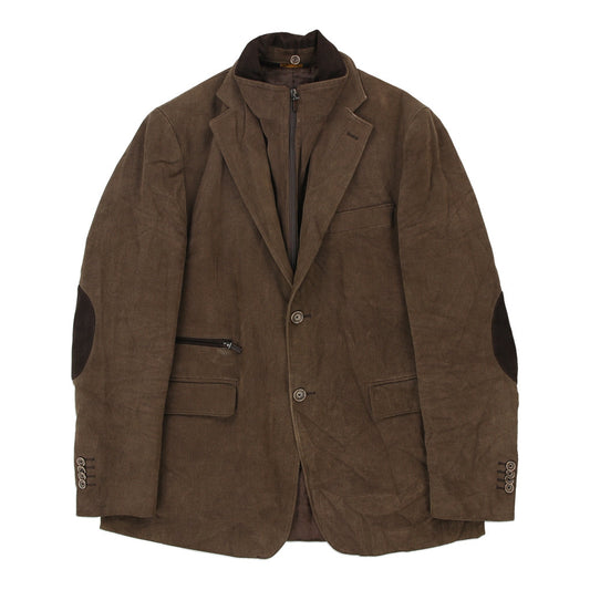 Vintage brown Enrico Coveri Jacket - mens medium