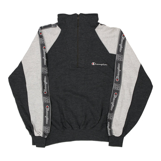 Vintage grey Champion 1/4 Zip - mens medium