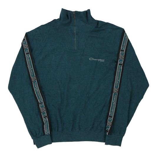Vintage blue Champion 1/4 Zip - mens large