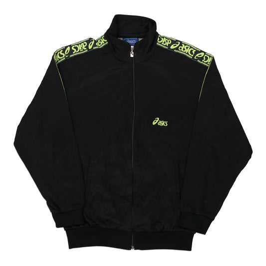 Vintage black Asics Track Jacket - mens large