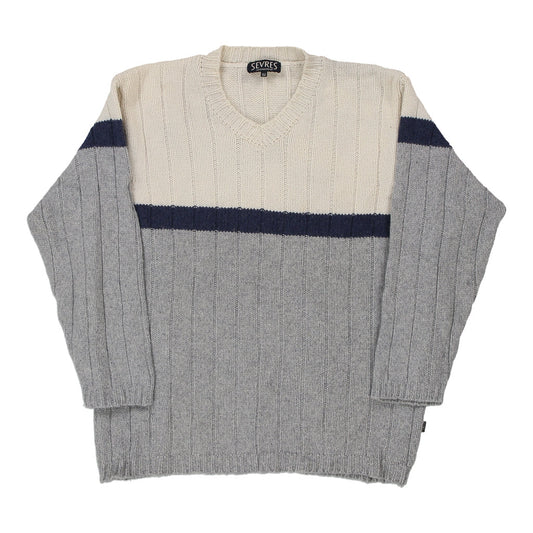 Vintage block colour Sevres Jumper - mens x-large