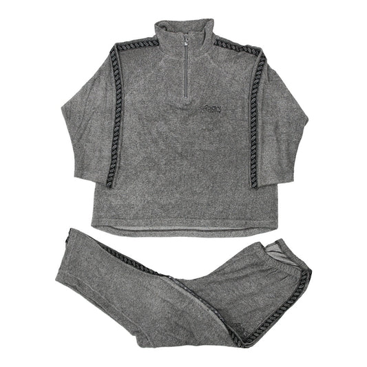 Vintage grey Asics Full Tracksuit - mens medium