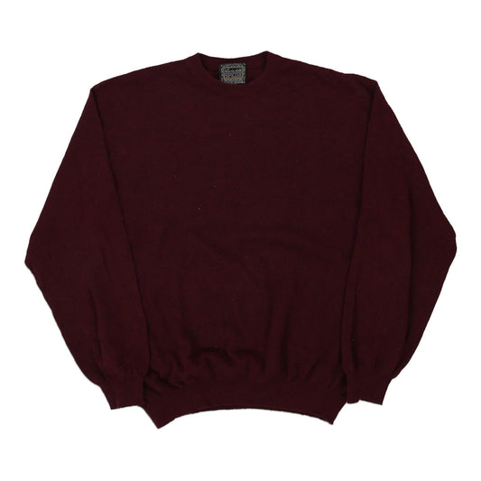 Vintage burgundy La Via Delle Spezie Jumper - mens x-large