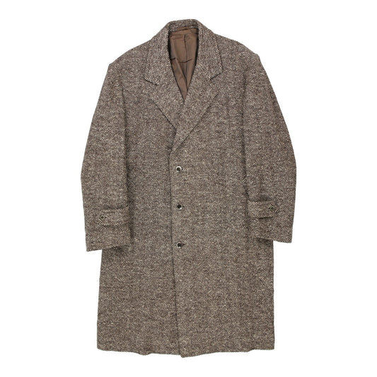 Vintage brown Medesano Overcoat - mens large