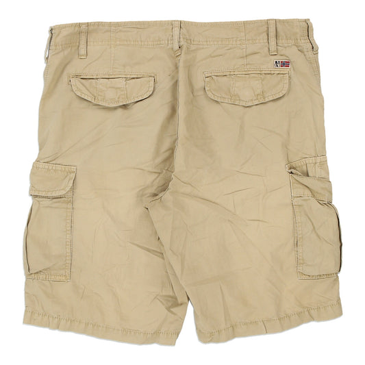 Vintage beige Napapijri Cargo Shorts - mens 33" waist