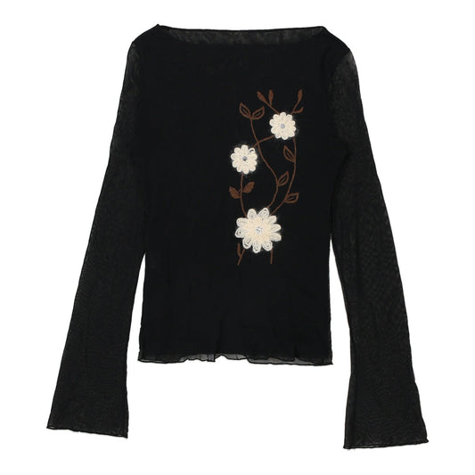 Vintage black Unbranded Mesh Top - womens x-small