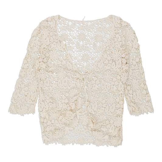 Vintage beige Unbranded Cardigan - womens medium