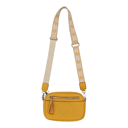 Vintage Charro Crossbody Bag - No Size Yellow Leather