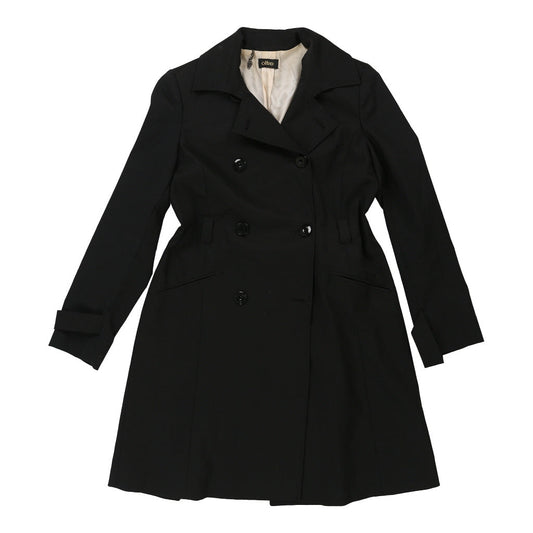 Vintage Oltre Trench Coat - Medium Black Polyester