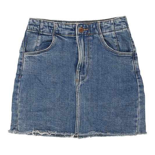 Vintage Bershka Denim Skirt - 24W UK 6 Blue Cotton