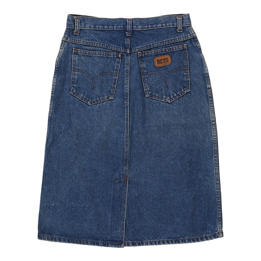 Vintage Ritt Midi Denim Skirt - 28W UK 8 Blue Cotton