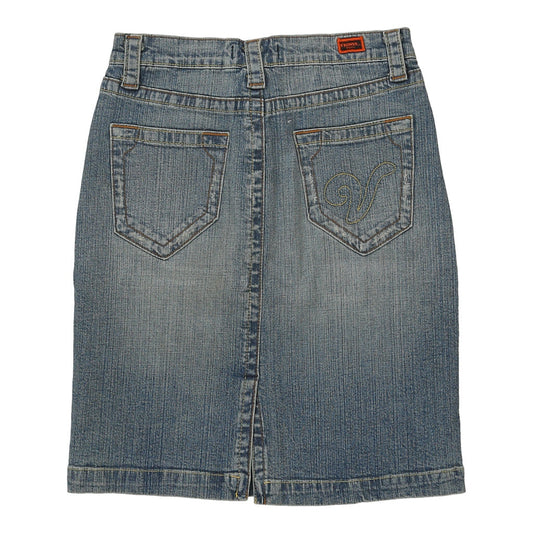 Vintage Vigoss Denim Skirt - 26W UK 6 Blue Cotton