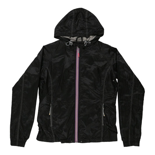 Vintage Champion Windbreaker - Large Black Nylon