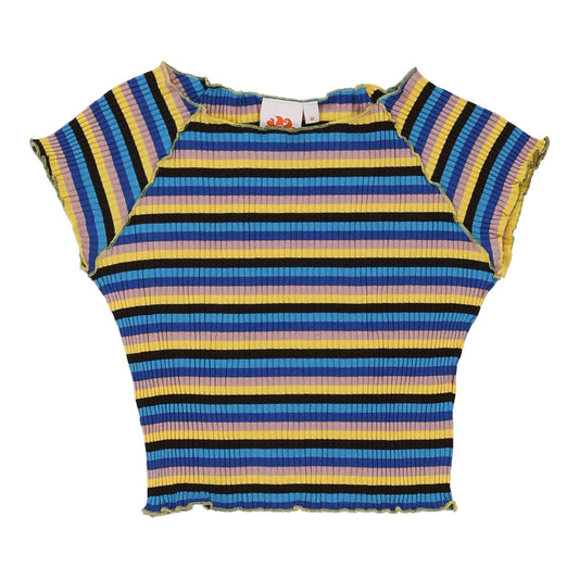 Vintage Sundek Cropped Top - Medium Multicoloured Cotton