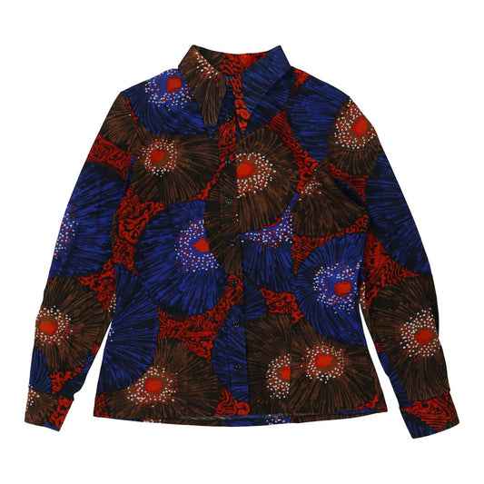 Vintage 1970's Unbranded Patterned Shirt - Medium Multicoloured Viscose