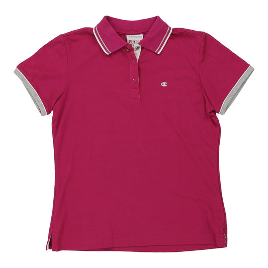 Vintage Age 13-14 Champion Polo Shirt - XL Pink Cotton