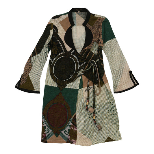 Vintage Pam & Arch Wrap Dress - Small Multicoloured Acrylic Blend