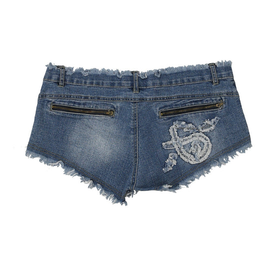 Vintage Misse Ditty Denim Shorts - 30W UK 8 Blue Cotton