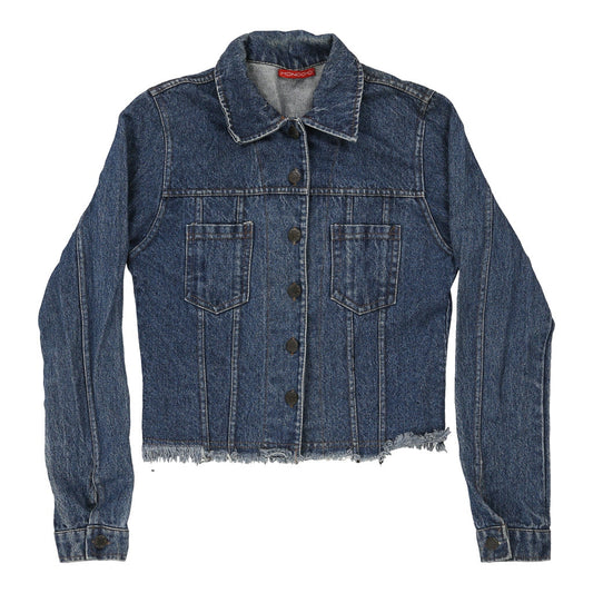 Vintage Mondo Moi Denim Jacket - Small Blue Cotton Blend