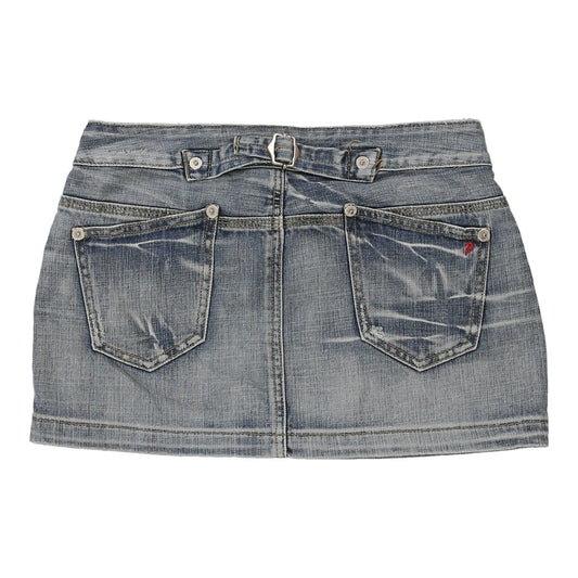 Vintage Blue Collection Mini Denim Skirt - 30W UK 10 Blue Cotton