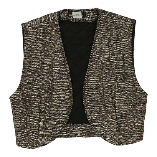 Vintage Atos Lombardini Waistcoat - Small Gold Nylon Blend