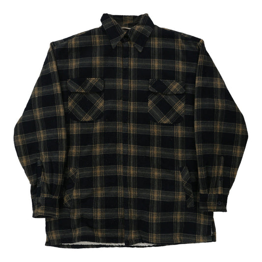 Vintage A.S. Collections Checked Overshirt - 2XL Multicoloured Polyester