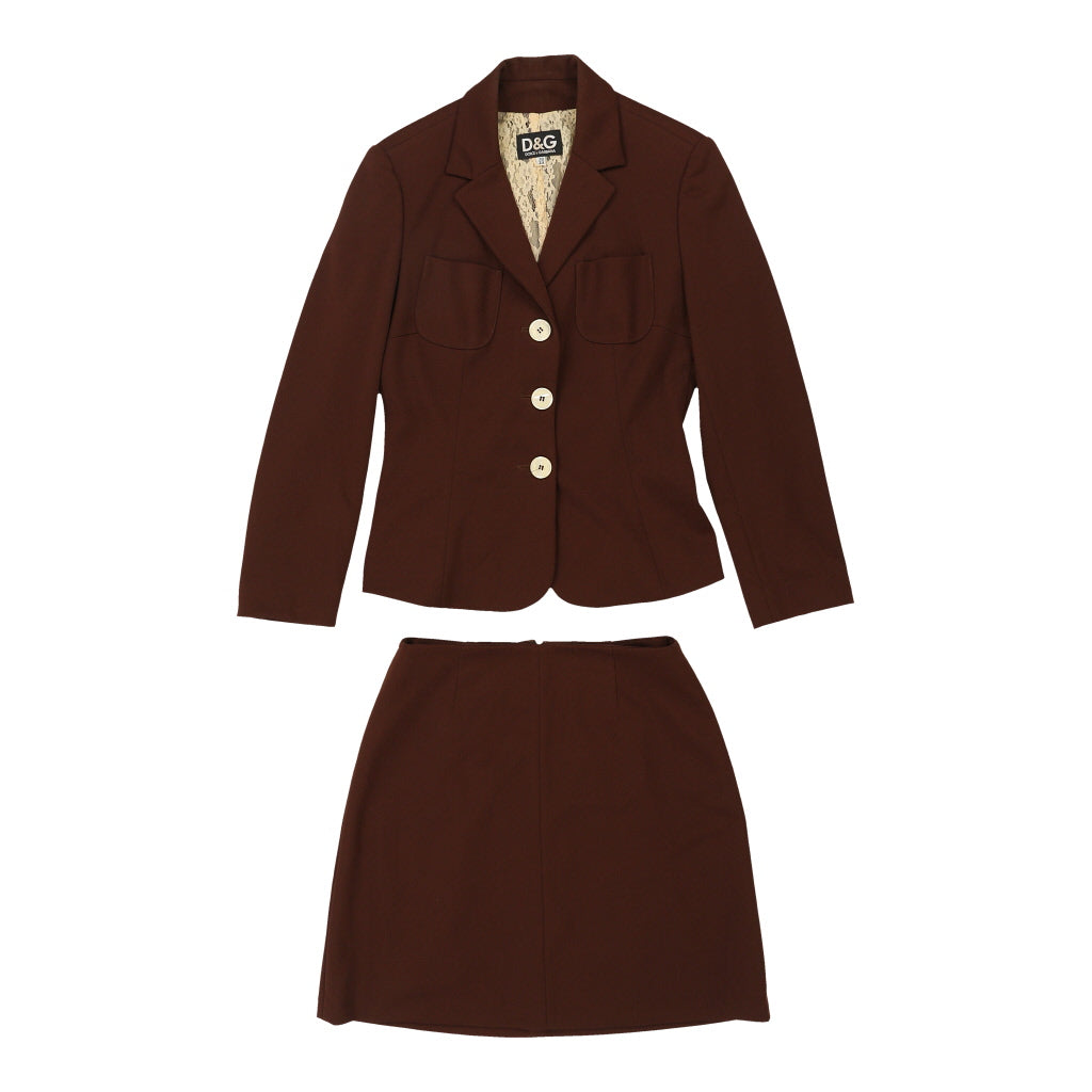 Vintage brown Dolce & Gabbana Full Suit - womens small