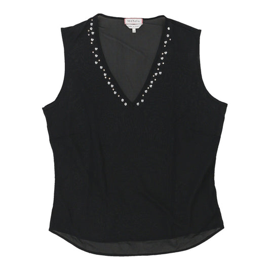 Vintage black Y2K Max & Co Top - womens medium