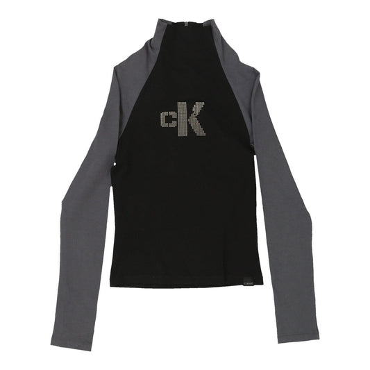 Vintage black Calvin Klein Long Sleeve Top - womens x-small
