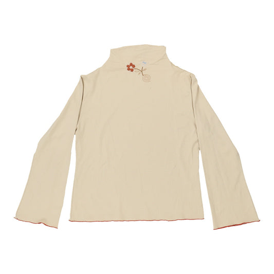 Vintage beige Mele Acerbe Long Sleeve Top - womens medium